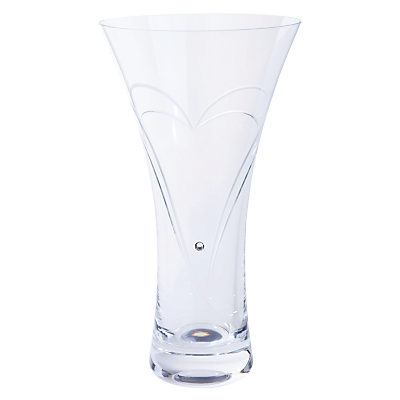 Dartington Crystal Romance Vase, Large, Clear Dartington Crystal Romance Vase, Large, Clear